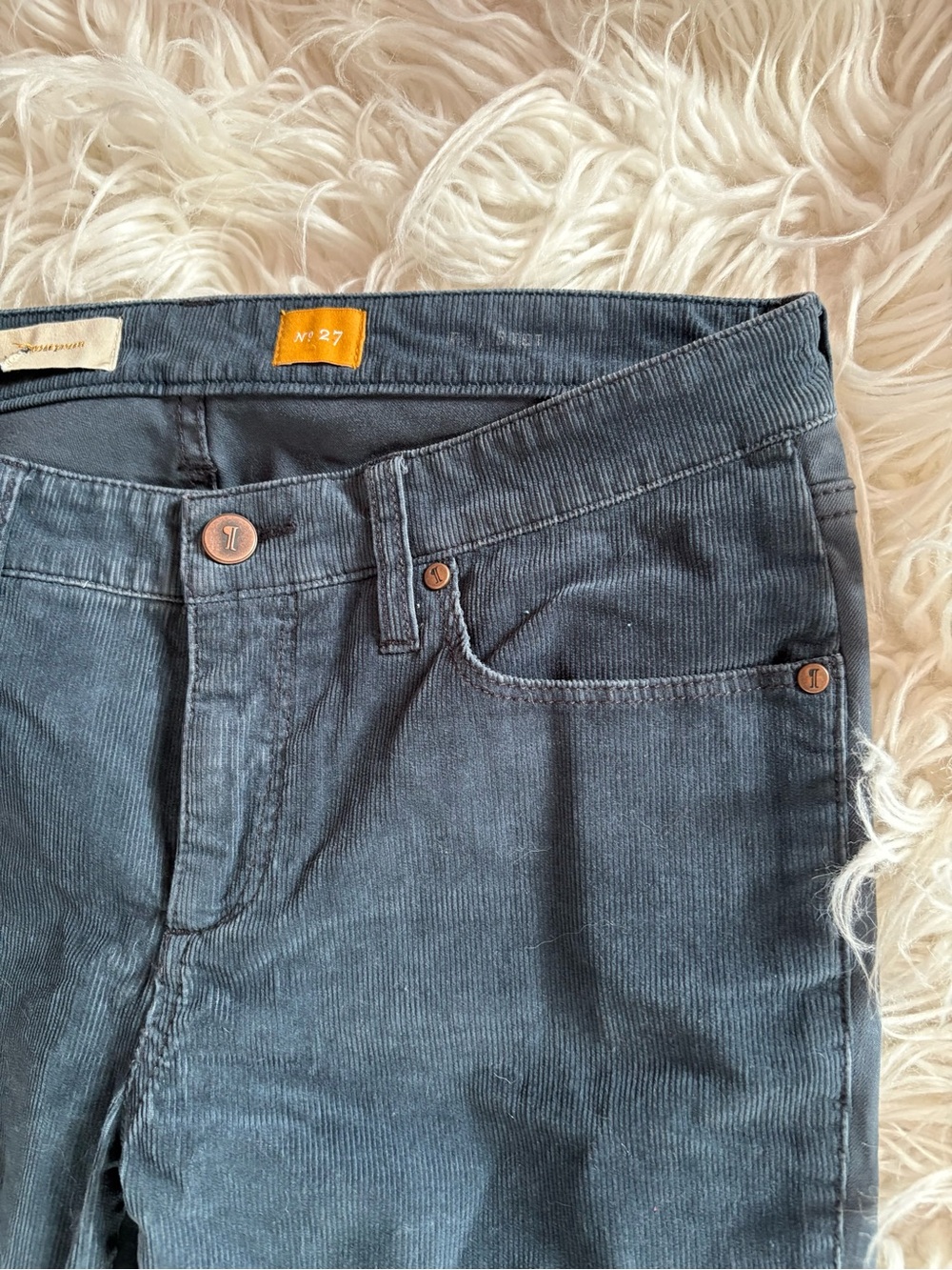 Anthropologie Pilcro Stet Slim Skinny Corduroy Jeans Blue 27 - Picture 2 of 4